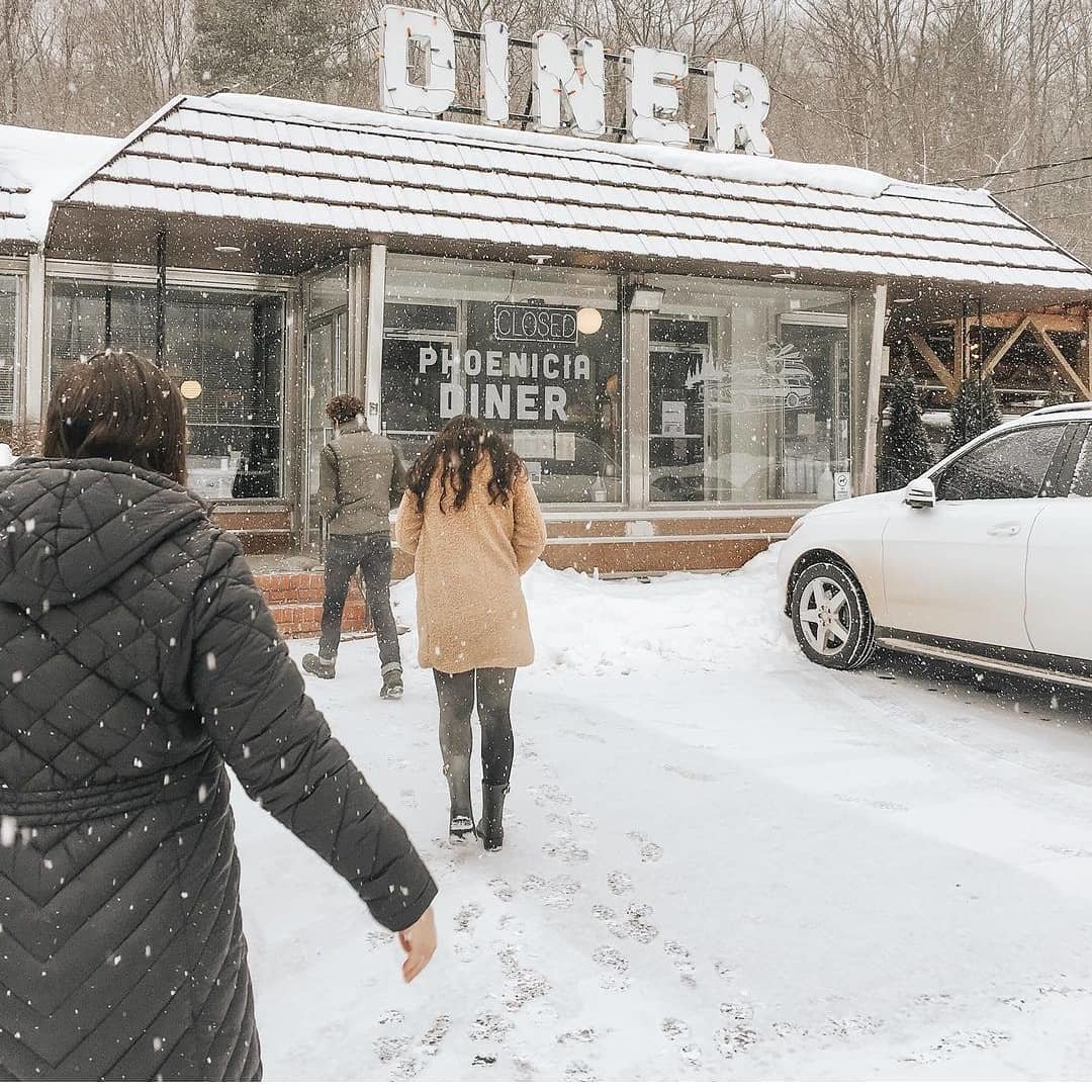 The famous Phoenicia Diner on a cold winter’s day.